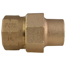 Ford Meter Box 1 1/2" Flare X 1 1/2" FIP Straight Coupling C21-66-NL