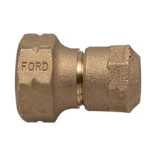 Ford Meter Box 1" Female Copper Thread X 3/4" Pack Joint For CTS Q Style Compression Coupling C04-43-Q-NL
