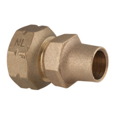 Ford Meter Box 3/4" Female Copper Thread X 1" Flare Straight Coupling C02-34-NL